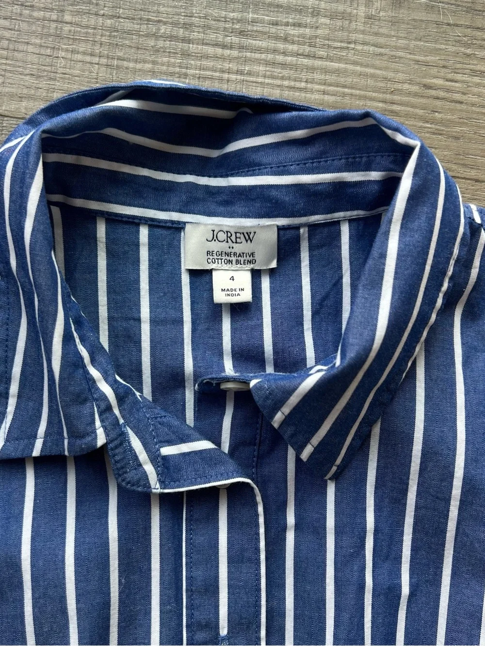 J. Crew Striped poplin pleated shirt-dress